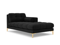 Cosmopolitan Design - Chaise longue destra "Bali" in velluto nero 