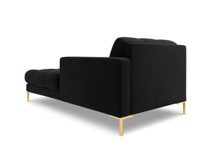 Cosmopolitan Design - Chaise longue destra "Bali" in velluto nero 