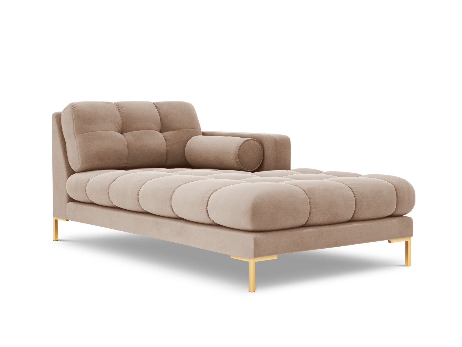 Cosmopolitan Design - Chaise longue destra "Bali" in velluto beige 