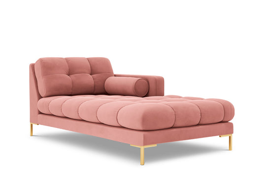 Cosmopolitan Design - Chaise longue destra "Bali" in velluto rosa 