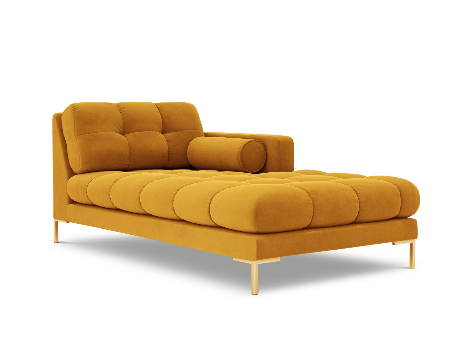 Cosmopolitan Design - Chaise longue destra "Bali" in velluto giallo 