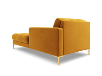 Cosmopolitan Design - Chaise longue destra "Bali" in velluto giallo 