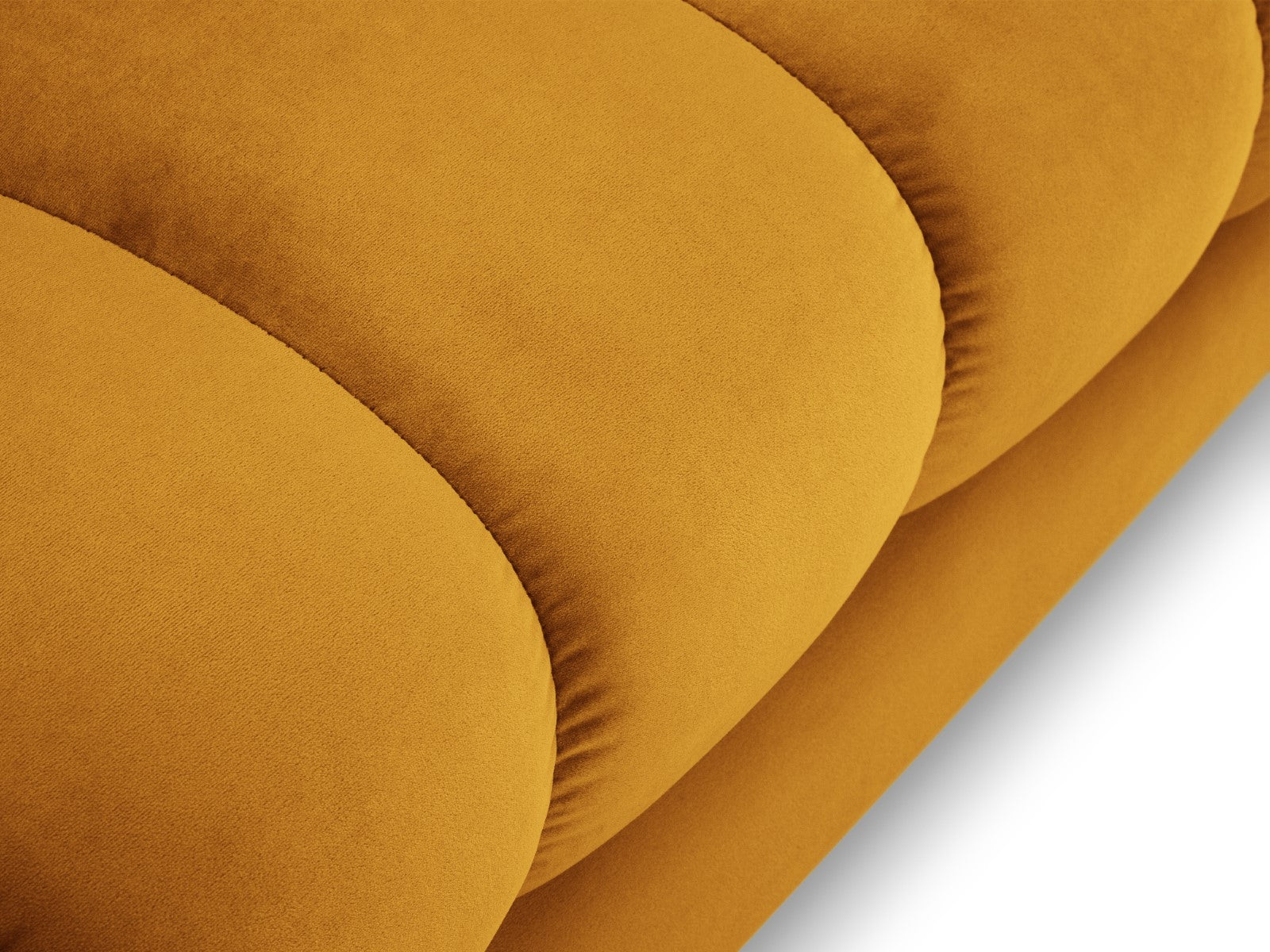 Cosmopolitan Design - Chaise longue destra "Bali" in velluto giallo 