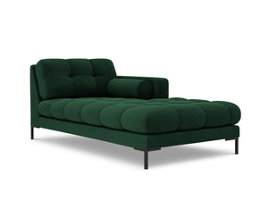 Cosmopolitan Design - Chaise longue destra "Bali" in velluto verde bottiglia 