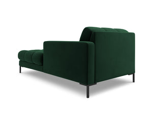 Cosmopolitan Design - Chaise longue destra "Bali" in velluto verde bottiglia 