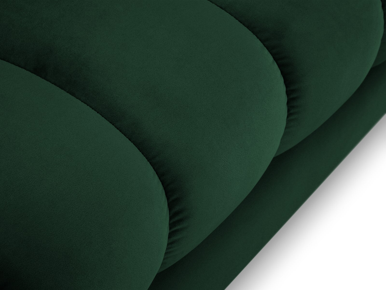 Cosmopolitan Design - Chaise longue destra "Bali" in velluto verde bottiglia 