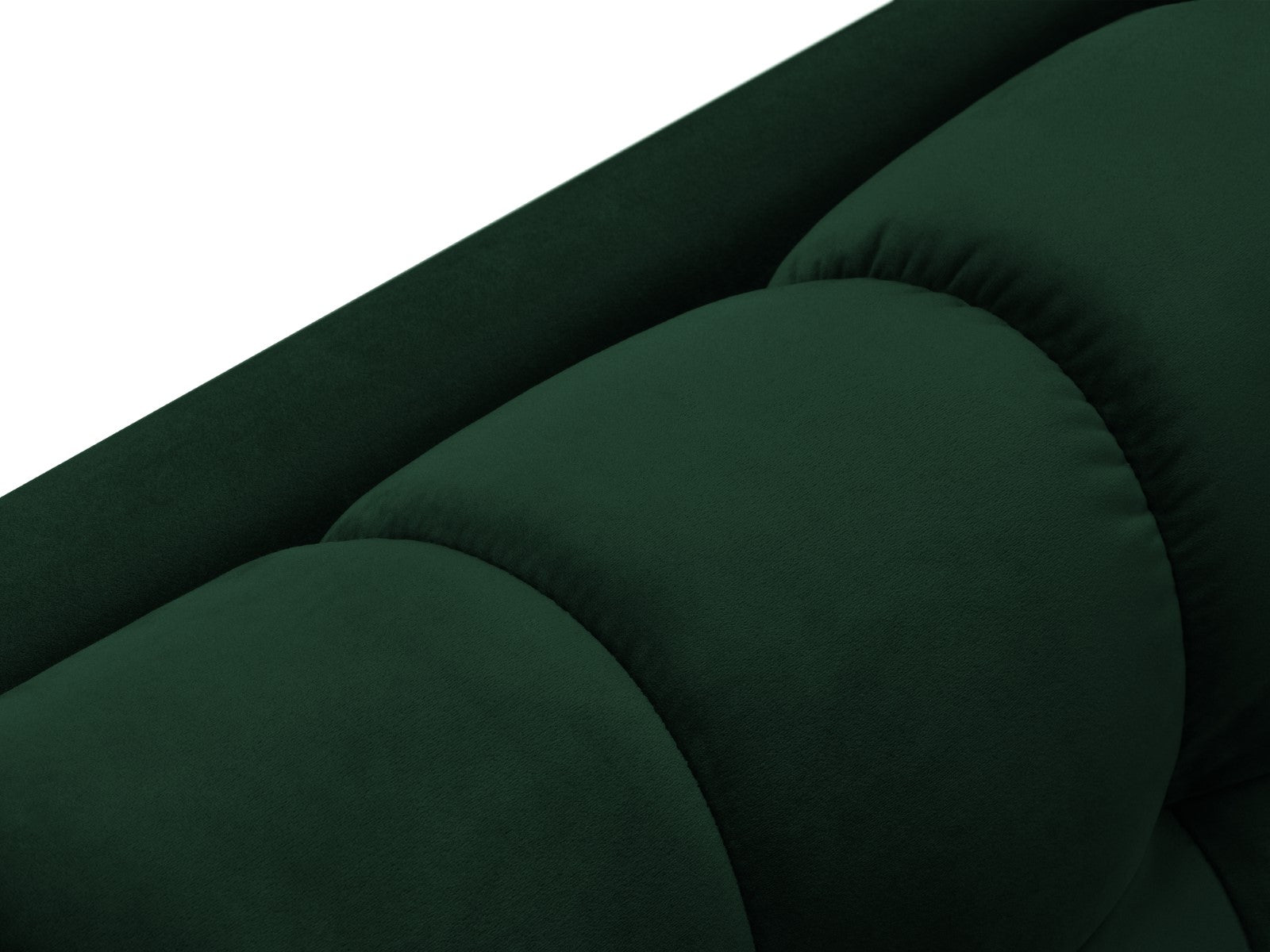 Cosmopolitan Design - Chaise longue destra "Bali" in velluto verde bottiglia 