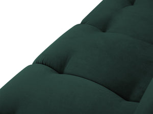 Cosmopolitan Design - Chaise longue destra "Hastings" 2 posti in velluto verde bottiglia 