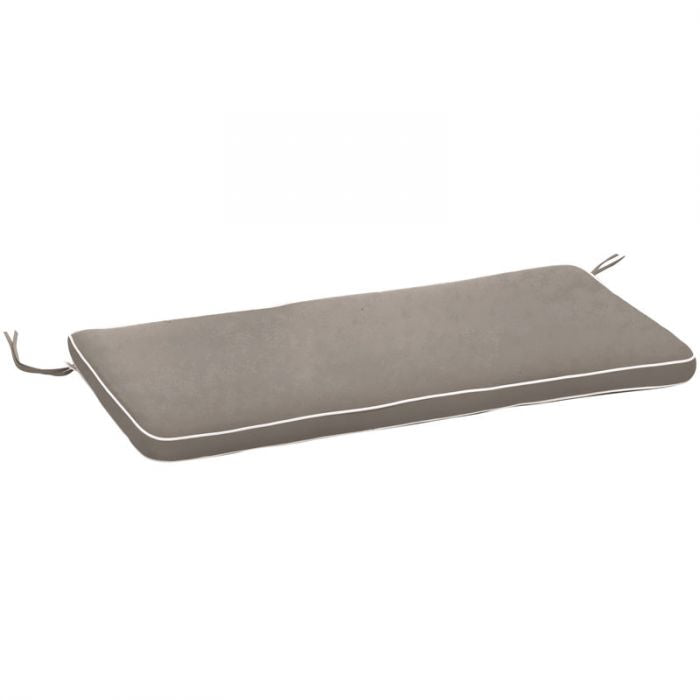 Cuscino Per Panca 3 Posti 150 X 45 Cm, Colore Grigio Con Bordino Ecru