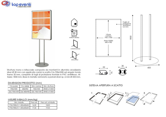 Porta Comunicazioni con cornice 70 x 100