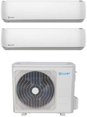 Climatizzatore Condizionatore Clivet Dual Split Inverter Cristallo 2 9000+9000 btu con MU2-Y 53M Wi-Fi Integrato 9+9