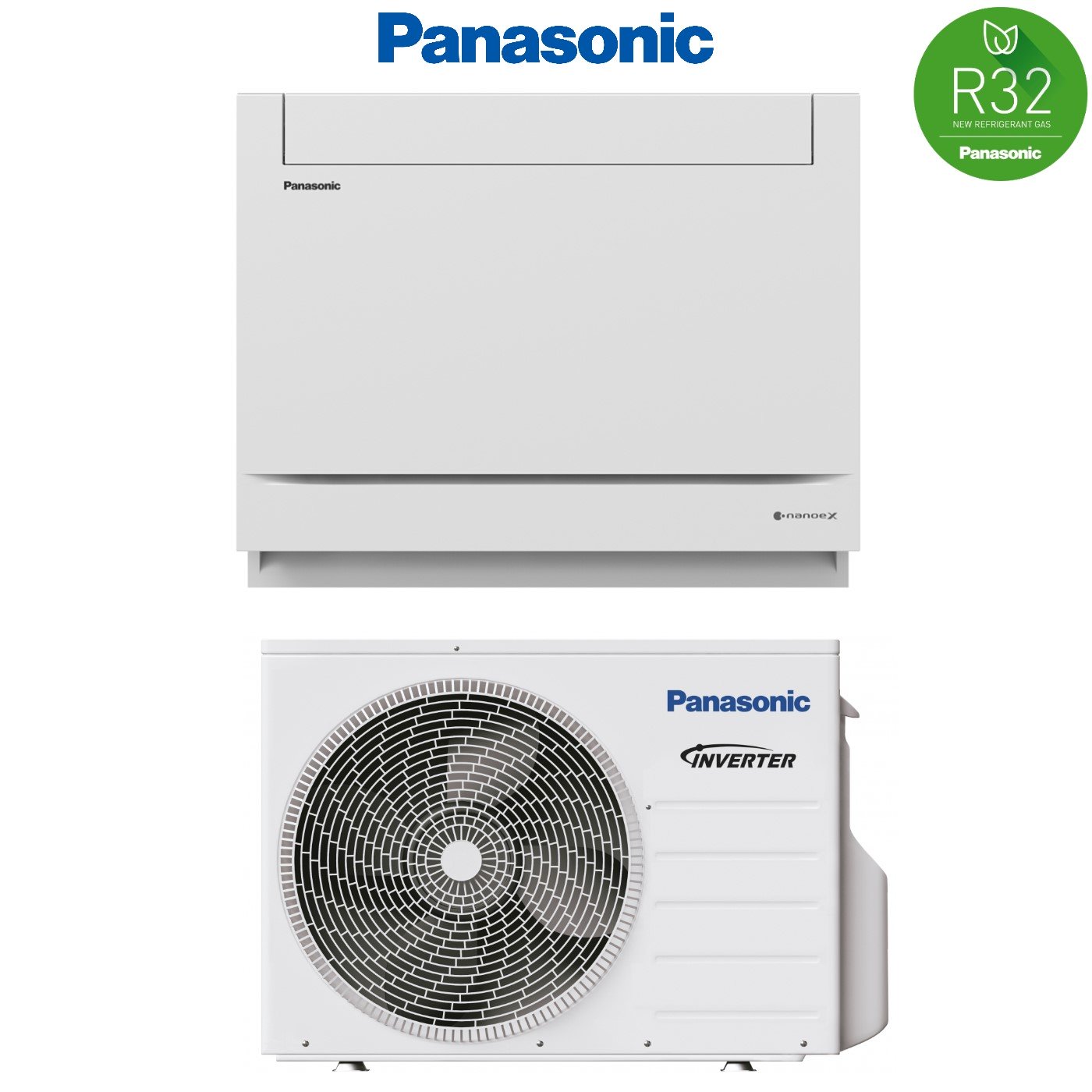 PANASONIC CONSOLE DA PAVIMENTO INVERTER 12000 BTU CU-Z35UBEA - CS-Z35UFEAW GAS R-32