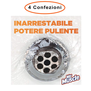 Mr muscle niagara disgorgante granulare per cucina 4 confezioni da 250 gr