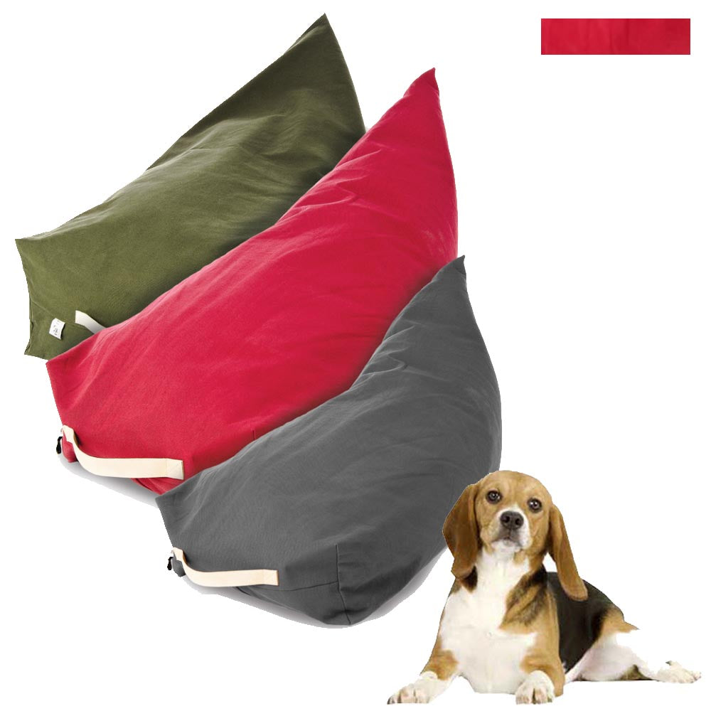 Cuscino per cani beanbag banana coloro rosso 60x130x30 cm