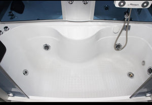 Cabina con vasca idromassaggio, sauna, bagno turco, cromoterapia 150x88cm full optional Sicorage Antin