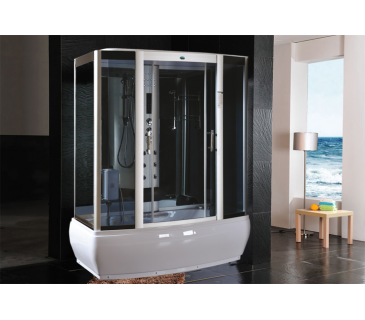 Cabina con vasca idromassaggio, sauna, bagno turco, cromoterapia 170x90cm full optional Sicorage Mexus