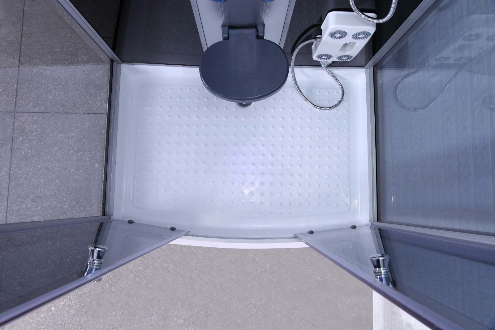 Cabina doccia idromassaggio, cromoterapia, touch screen, full optional 120x80cm Sicorage Myala
