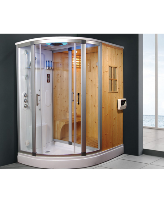 Cabina doccia idromassaggio e sauna finlandese bagno turco 170x130cm Sicorage Pretty