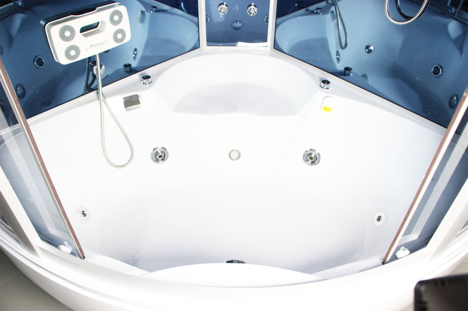 Cabina e vasca idromassaggio, sauna bagno turco, cromoterapia, full optional 150x150 cm Sicorage Theraf