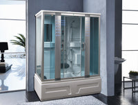 Cabina idromassaggio con vasca idro, sauna bagno turco, fm, cromoterapia 160x85 full optional Sicorage Roxul