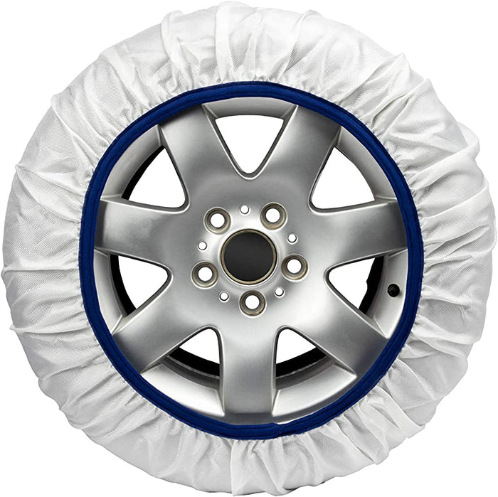 Calze Da Neve per Auto Omologate EN 16662-1 Modello Bianco Standard Misura S