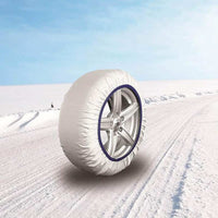 Calze Da Neve per Auto Omologate EN 16662-1 Modello Bianco Standard Misura L