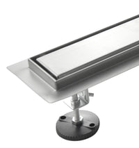 Canalina di scarico, doccia in acciaio inox, ispezionabile, piastrellabile Sicena Pavias 110x7cm (LxP)