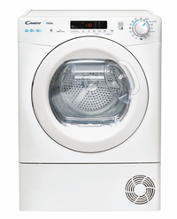 Candy cre h9a2de-s asciugatrice smart libera installazione, pompa di calore, 9 kg, classe a++, bianco, 15 programmi