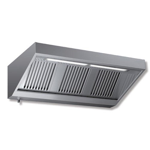 Cappa 100x70x45 acciaio inox Snack motore luci cucina ristorante RS7413