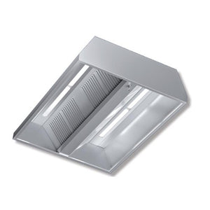 Cappa 160x130x45 acciaio inox Centrale neutra luci cucina ristorante RS7506