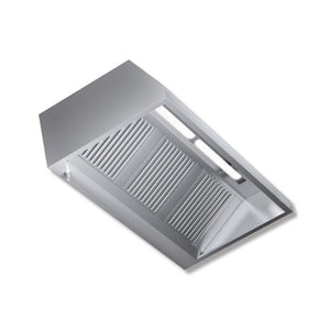 Cappa 160x140x45 acciaio inox Parete neutra luci cucina ristorante RS7466