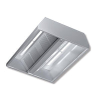 Cappa 200x180x45 acciaio inox Centrale neutra luci cucina ristorante RS7524