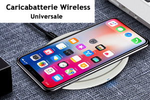 Caricabatterie Wireless Veloce Bianco 10W Slim QI