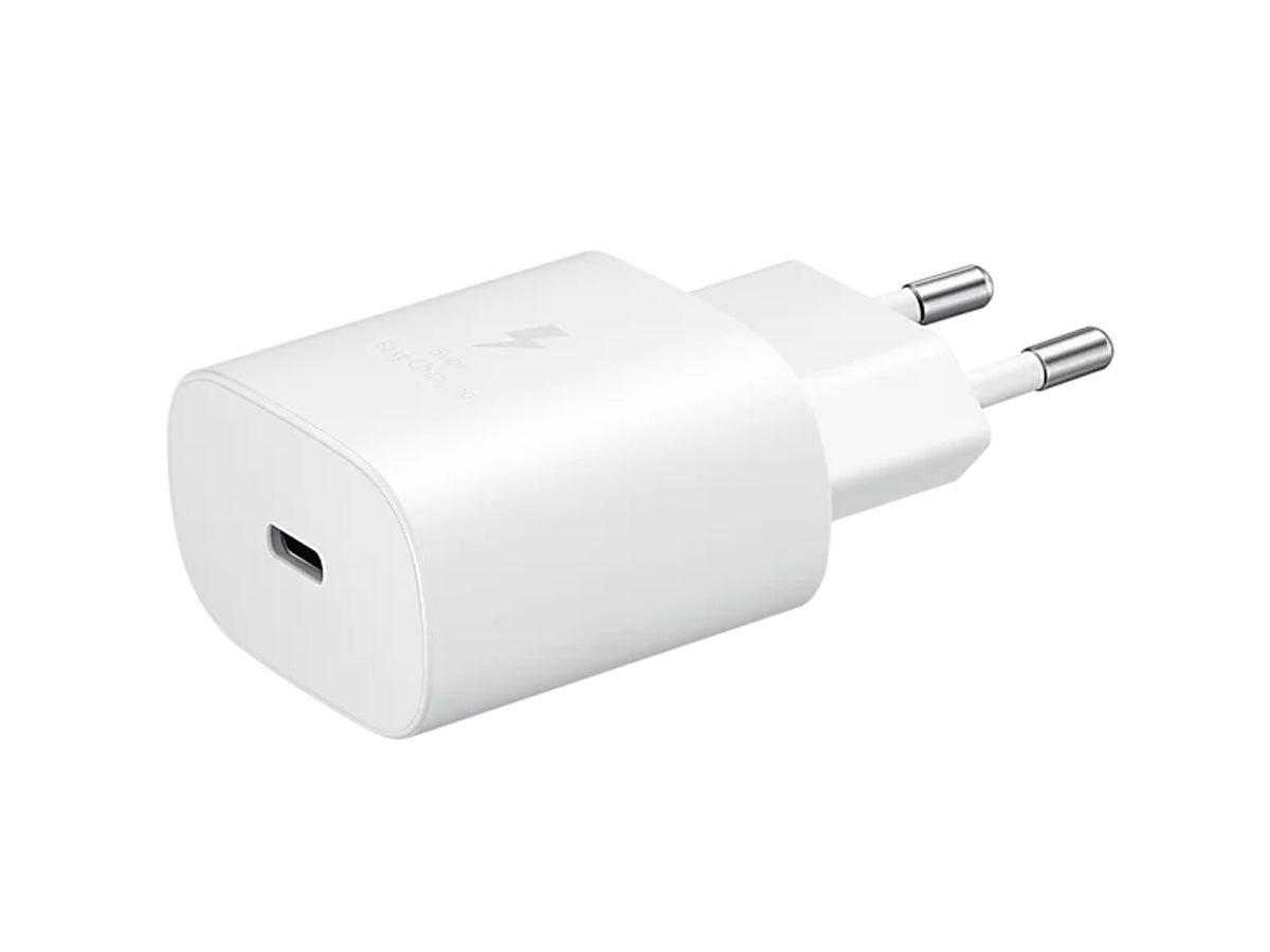 Caricatore USB C 25W Bianco Caricabatterie PD Ricarica Ultra Rapida 5V 3A 9V 2,77A