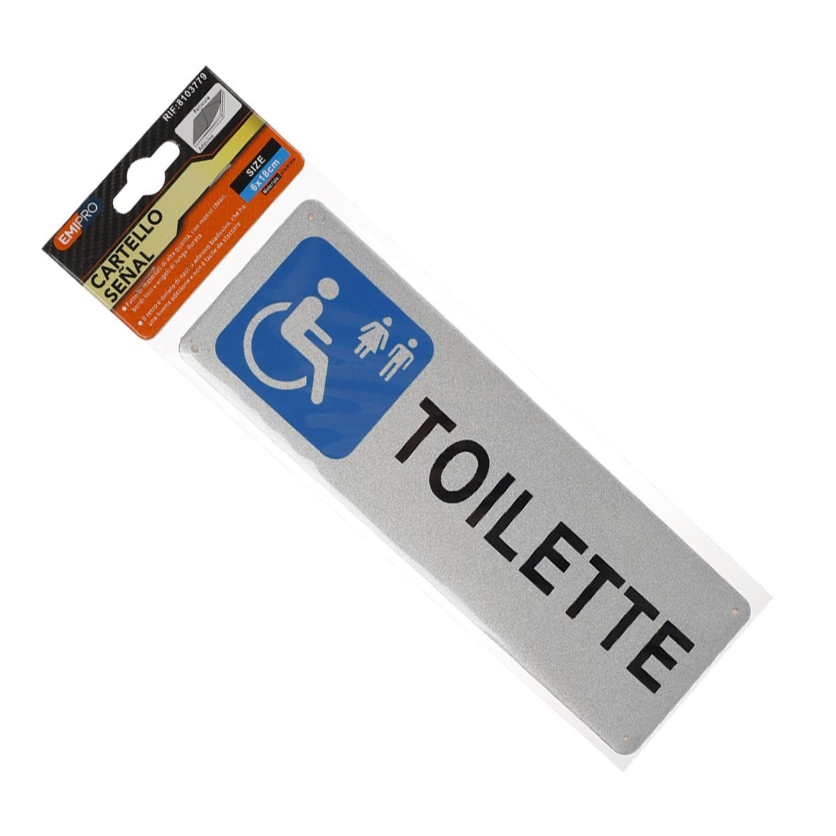 Cartello Segnelatico Toilette 5*18CM