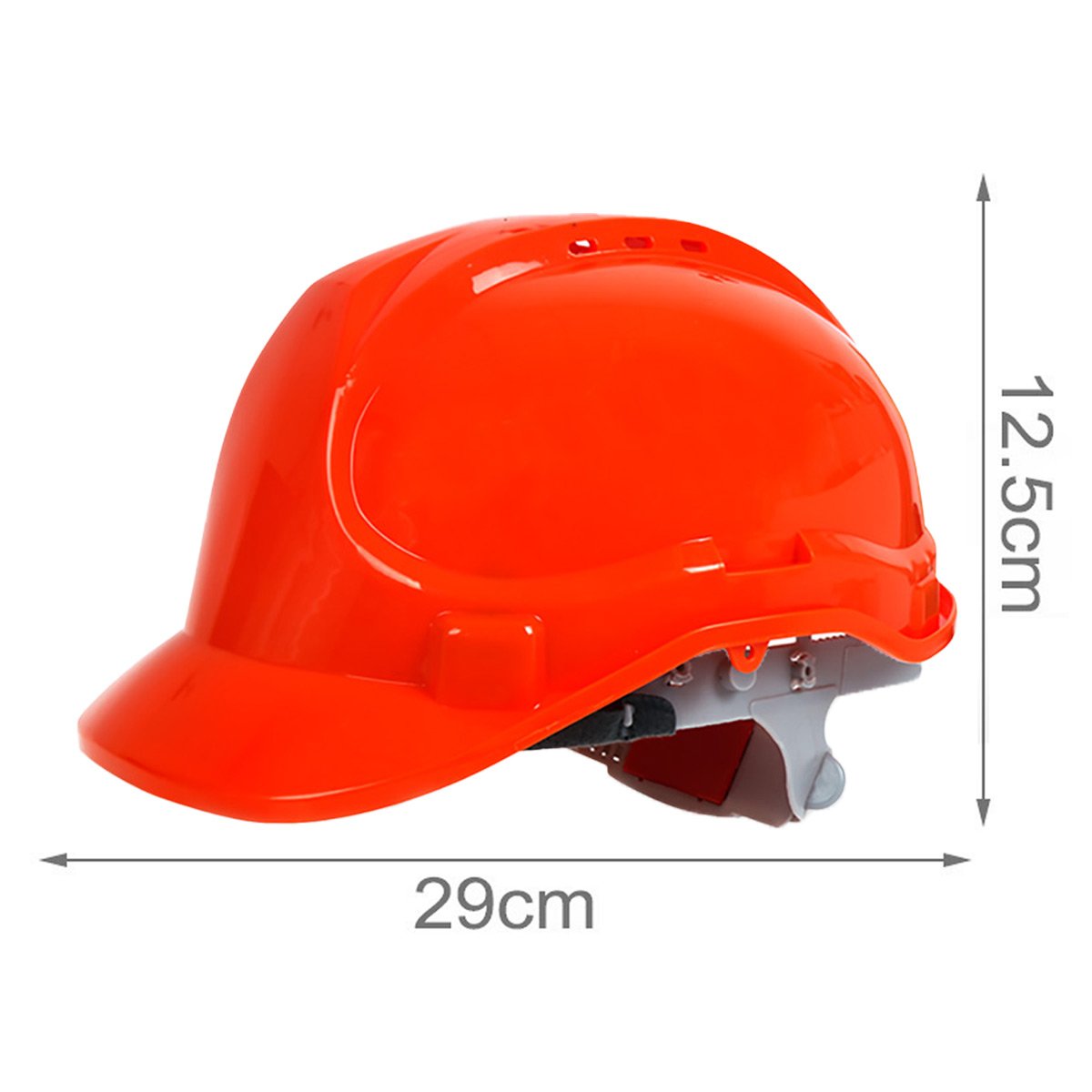 Casco Antinfortunistica da Costruzione con Cinturino a 6 Punti Casco di Sicurezza Colore Rosso