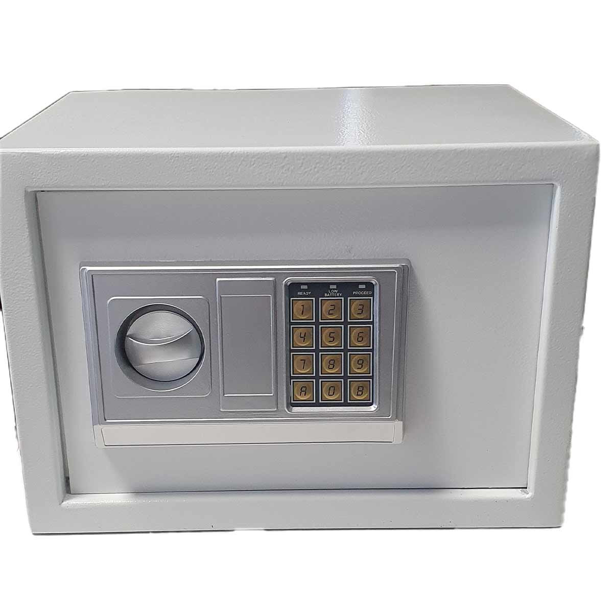 Cassaforte a Muro con Combinazione Numerica Digitale Elettronica e Doppia Chiave di Sicurezza con Ripiano Colore Assortito Nero/Bianco 4xAA Batterie 8,5Kg 35x25x25cm