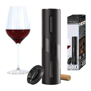 Cavatappi Elettrico per Vino Apribottiglie Professionale a Batteria 4pcs AA Non Incluso Design Elegante Nero