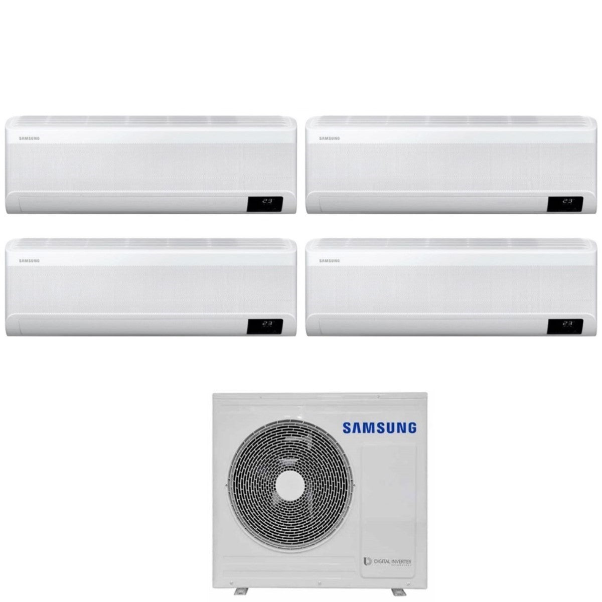 Climatizzatore Condizionatore Samsung Quadri Split Inverter serie CEBU 7+7+12+12 btu con AJ080TXJ4KG R-32 Wi-Fi Integrato 7000+7000+12000+12000 - Novità