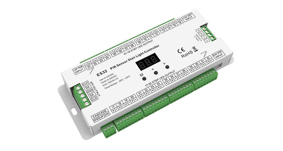 Centralina Controller Segnapassi Scala con Sensore Pir 32 Canali