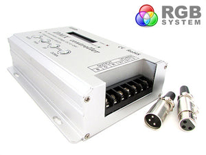 Centralina DMX-512 Decoder 4 Canali  + Controller RGB Per Luci Led 32A 12V 24V Con Display LCD