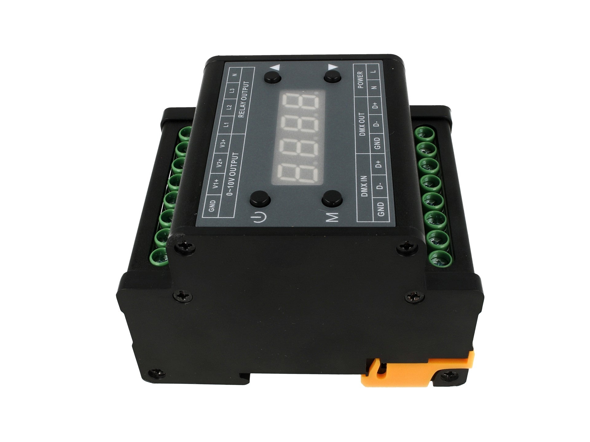 Centralina DMX Led Dimmer Con Segnale 0-10V Convertitore Segnale da DMX512 a 0-10V Attacco Guida DIN