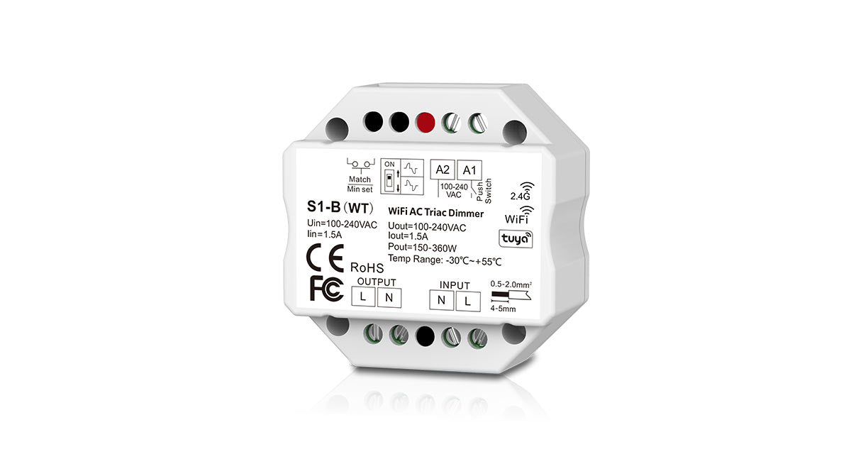 Centralina Dimmer 1 Canale 220v WIFI RF+ Push ZigBee Smart Life Tuya