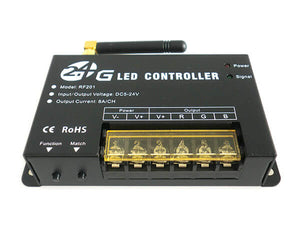 Centralina RGB 2,4G Full Color Controller RF Wireless 12V 24V 24A Per Bobina Led RF201