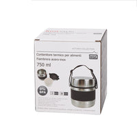 Contenitore Termico per Alimenti in Acciaio Inox Mantiene Freddo e Caldo per 12 ore con 1 Contenitore 750mL H13.7xW12.5cm