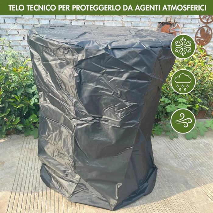 Barbecue a Legna Stromboli  BBQ Tondo in Acciaio Corten