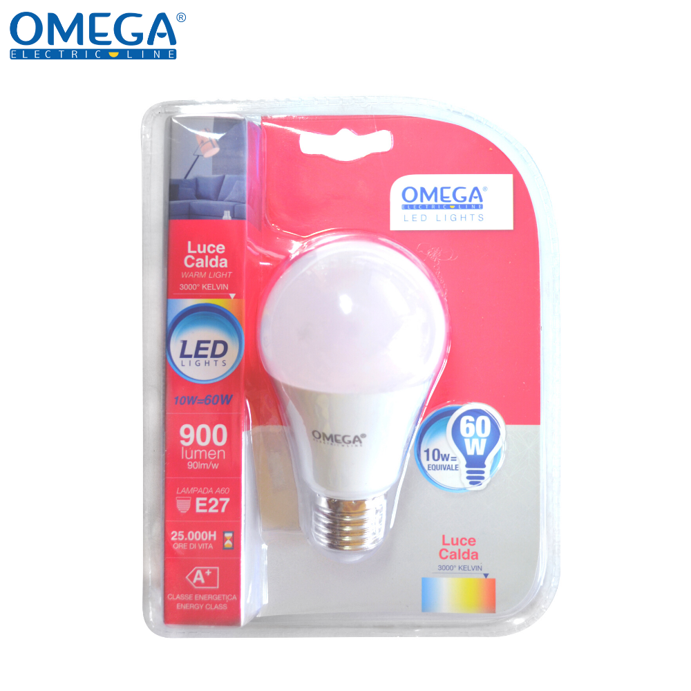 GOCCIA LED A60 - 10W - 900lm - E27 - 3000K