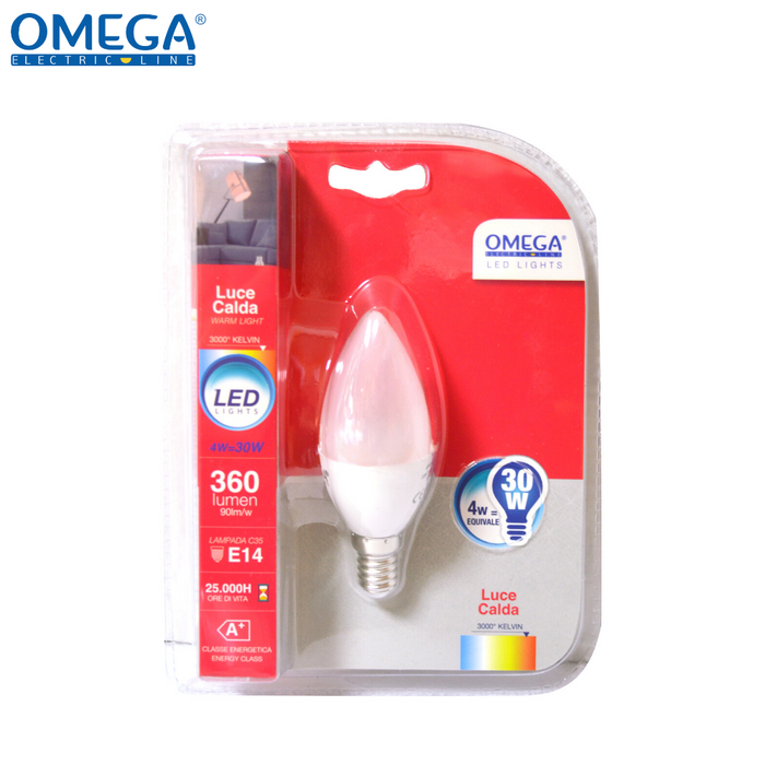 OLIVA LED C35 E14 4W 360LM 3000K