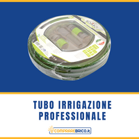 Tubo Professionale Irrigazione 1/2'' 15MT + Attacco a Rubinetto + Raccordo Rapido