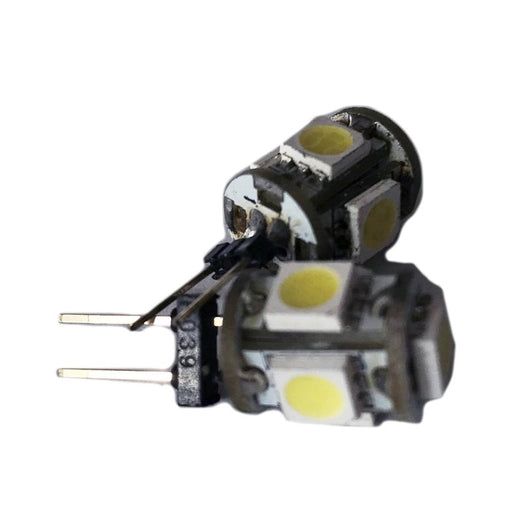 Coppia 2 Lampade Led G4 Con 5 Smd 5050 Colore Giallo Yellow 12V 1W